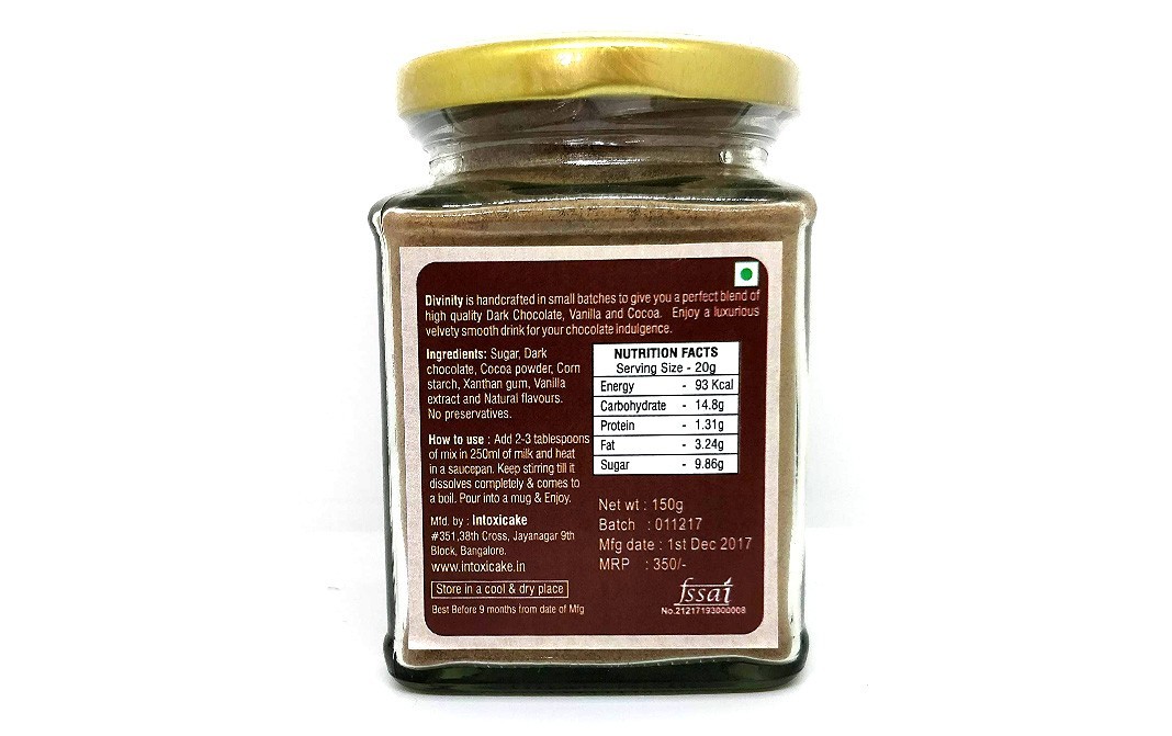 Intoxicake Divinity The Chocolate Caramel   Glass Jar  150 grams